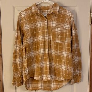 Universal Thread Brown Plaid Button-Down Shirt